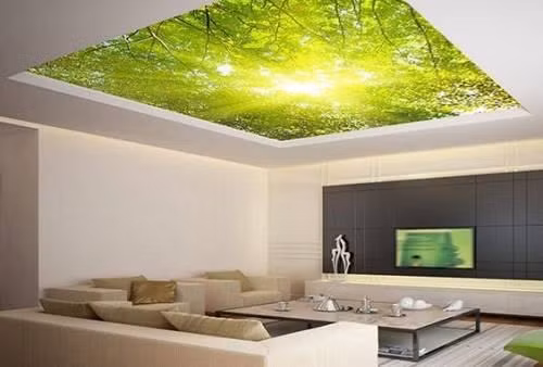 Hiệu ứng của đèn led tạo cảm giác như căn phòng rộng hơn và không còn bị ngăn cách không gian với các bức tường bê tông. Ảnh: Canhohungthinhnew.