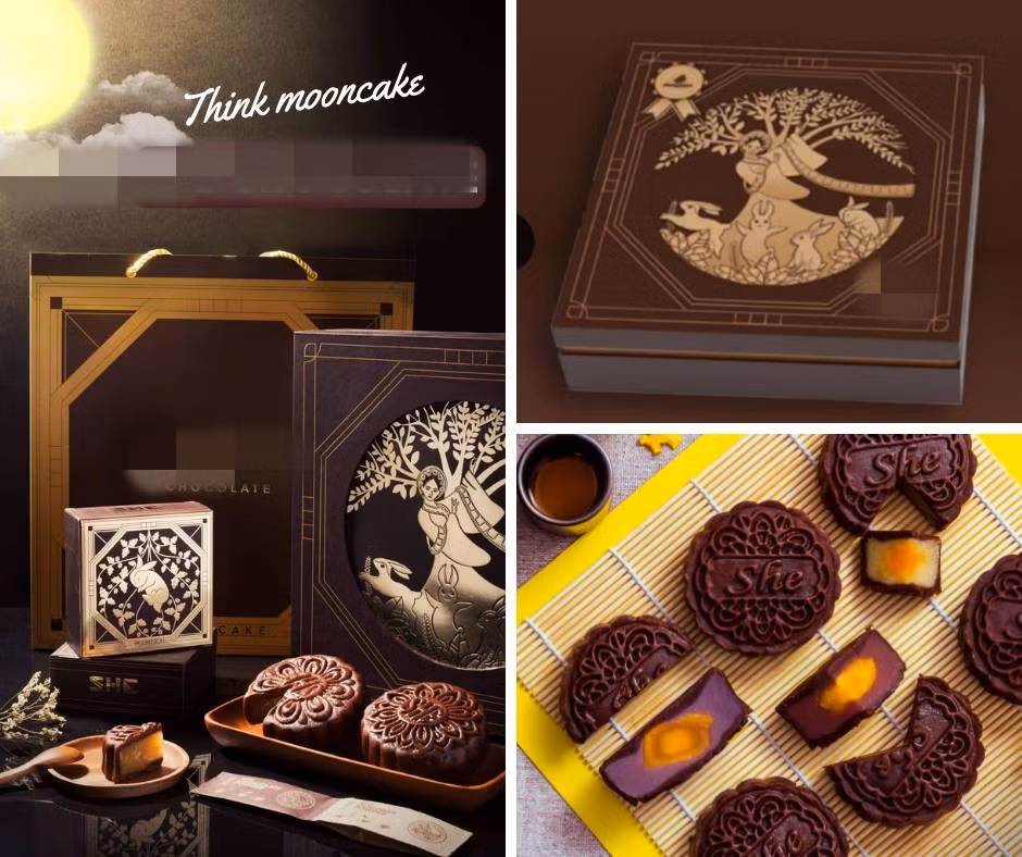 Bánh trung thu chocolate mới lạ và sang trọng. Ảnh: Bánh Trung Thu Chocolate SHE.