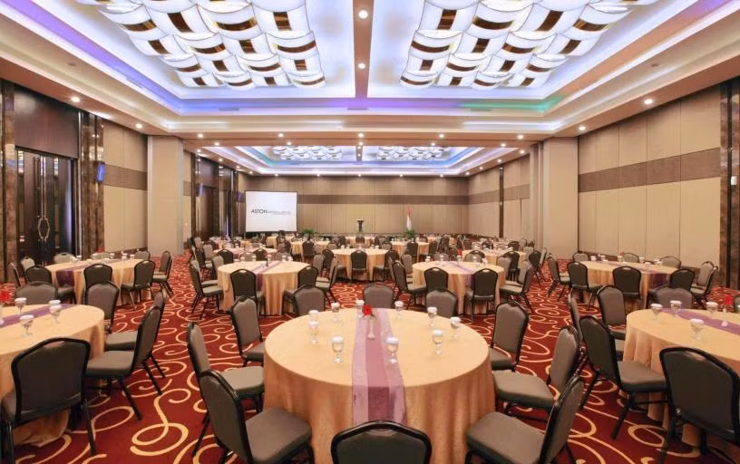 Khách sạn Aston Imperial còn có hội trường lớn phù hợp với những cuộc họp hay diễn ra các sự kiện xã hội với sức chứa 1.500 khách. Ảnh: Aston Imperial.