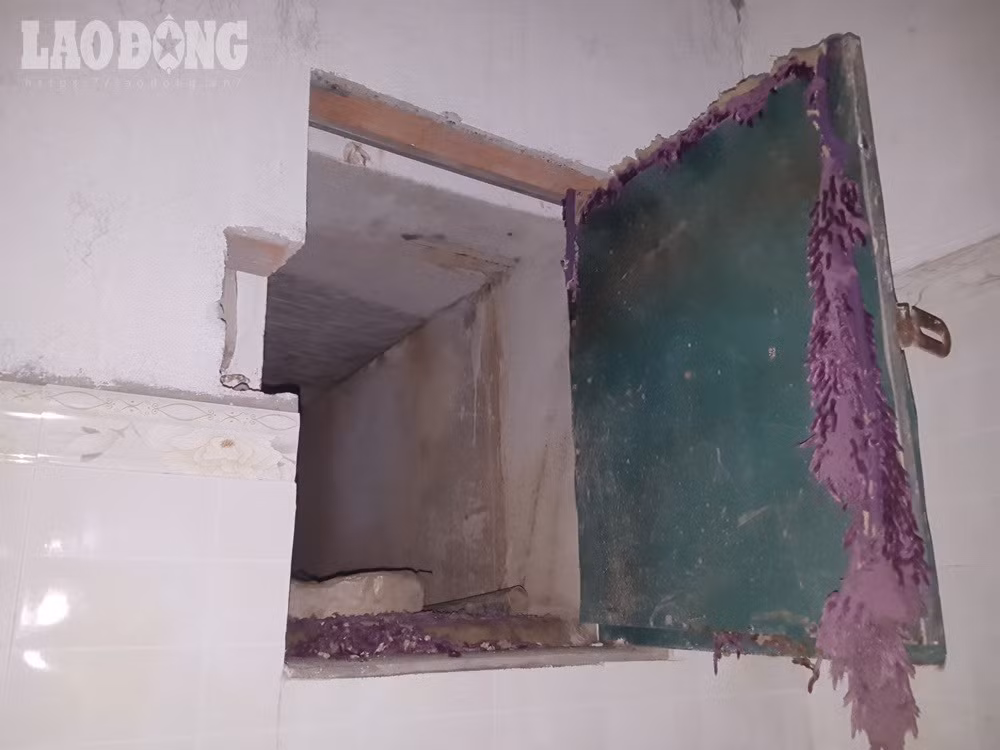 Một phía góc tường của mật đạo có đường hầm nhỏ nối ra bên ngoài.