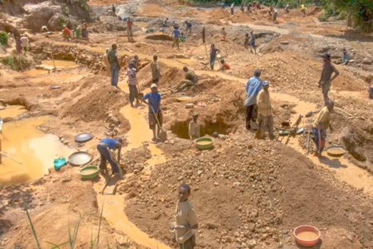 Bên cạnh đó, khoảng 10% sản lượng còn lại là mỏ vàng quy mô nhỏ của các thợ mỏ khai thác bất hợp pháp với các phương pháp lạc hậu và có hại. Ảnh: Concise News.