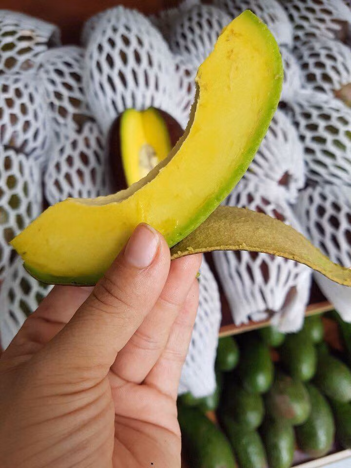 Ngoài ra, khi chín, vỏ bơ Cuba rất dễ bóc. Ảnh: FB Đặng Xuân Hồng Anh.