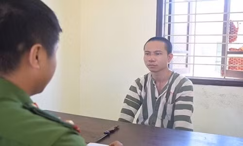 Đối tượng Nguyễn Thành Công tại cơ quan Công an
