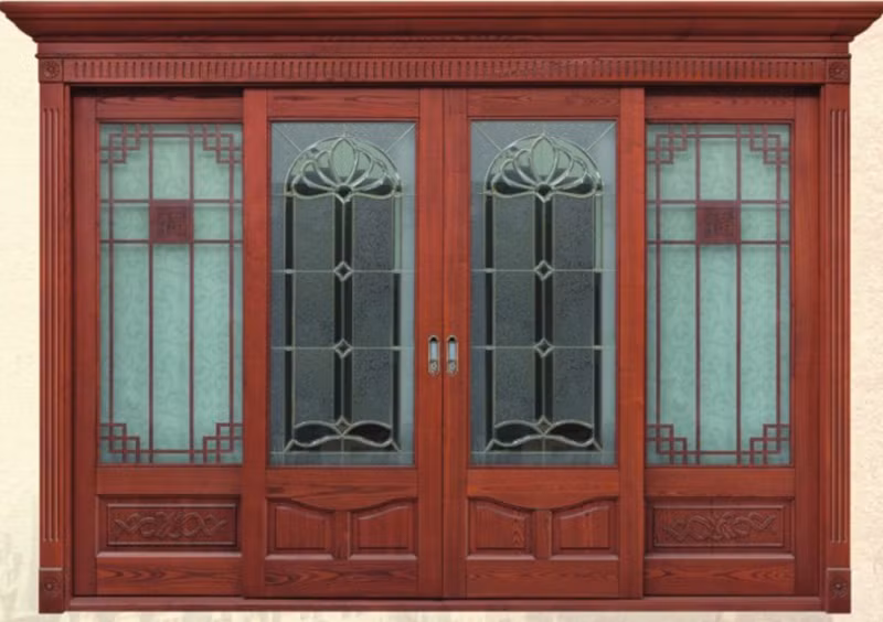 Cửa gỗ cánh kính không chỉ đảm bảo độ bền chắc mà còn tăng thêm tính thẩm mỹ cho toàn bộ ngôi nhà. Ảnh: Cuagoducduong.