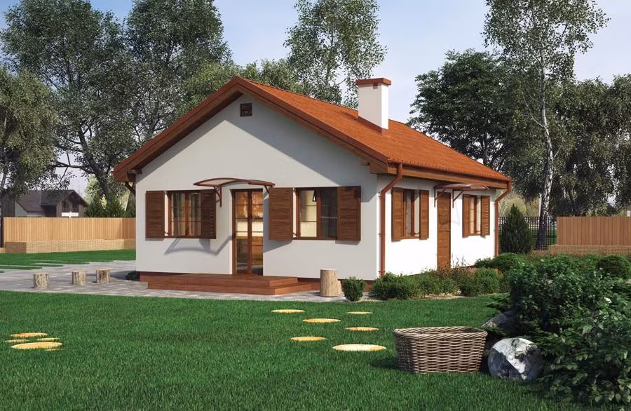 Nhà vườn mái thái thoáng mát, 2 phòng ngủ với giá dao động khoảng 300 triệu đồng. Ảnh: Arcviet.