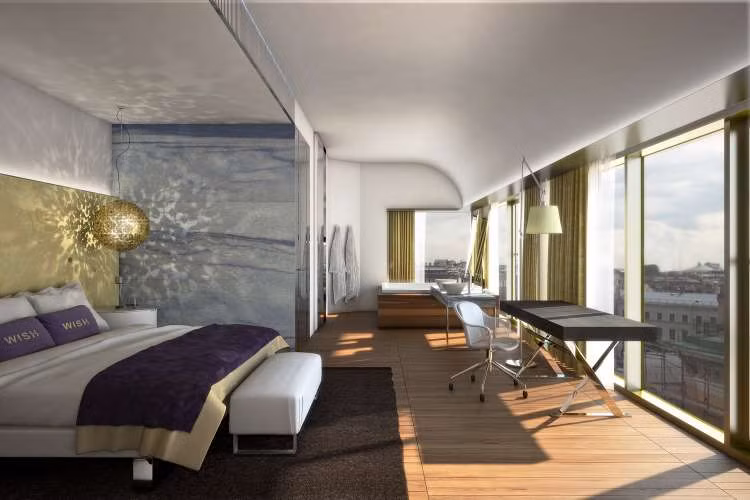 Khách sạn W. St. Petersburg được đổi tên thành SO/ Sofitel St. Petersburg vào giữa tháng 2/2018. Khách sạn gồm 137 phòng, các phòng đều có tầm nhìn tuyệt đẹp ra quang cảnh thành phố. Ảnh: Accor Hotels.
