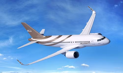  Máy bay tư nhân ACJ319Neo của hãng Airbus có tầm hoạt động hơn 12.500 km, giá khoảng 101,5 triệu USD. Ảnh: Ifitshipitshere.