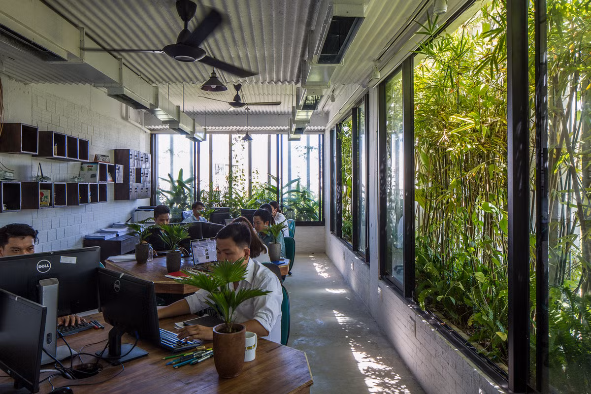 Khung cảnh thiên nhiên như xua đi mọi cảm giác mệt mỏi trong công việc. Nguồn ảnh: Archdaily.