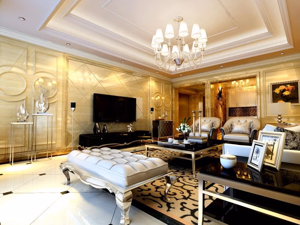 Trần thạch cao theo phong cách tân cổ điển mang đậm hơi hướng châu Âu được ưa chuộng trong năm 2018. Ảnh: Noithat9X.