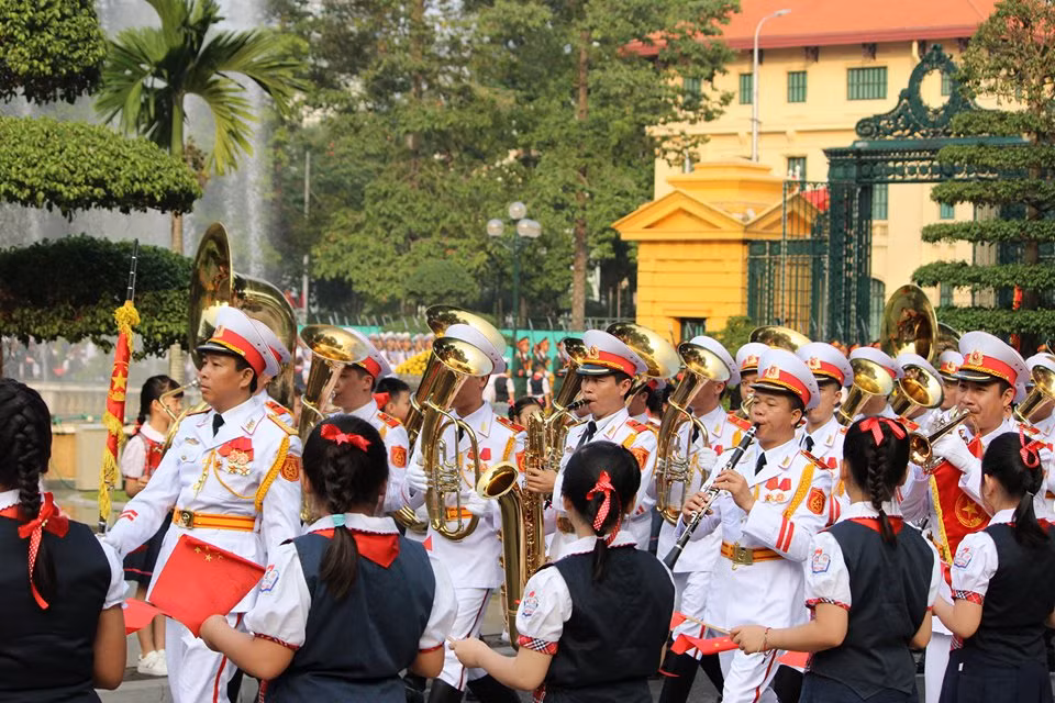 Trước đó, tại Phủ Chủ tịch công tác chuẩn bị Lễ đón chính thức ông Tập Cận Bình đã chuẩn bị sẵn sàng.
