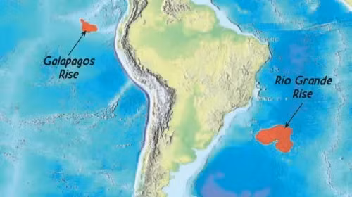 Nằm cách vùng ven biển Brazil 1.200 km, đảo Rio Grande Rise được bao phủ khoảng 150.000 km2 đáy biển và nằm ở độ sâu từ 700 - 2.000m.