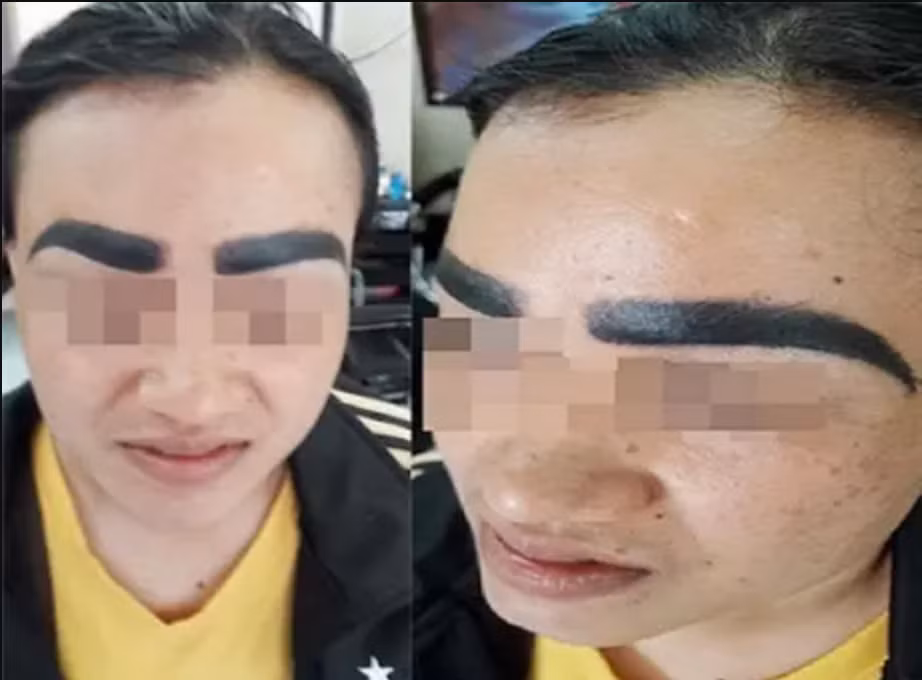 Lông mày dài và đậm như sâu róm thế này chắc chẳng ai muốn có. Ảnh: Tổng hợp