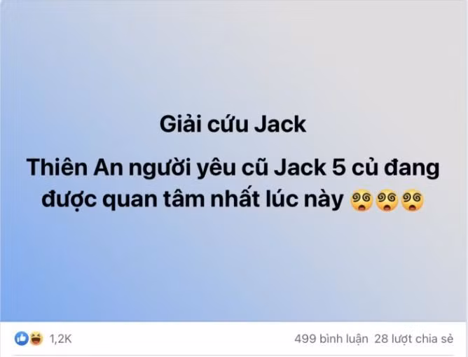 Tưởng chừng như lùm xùm tình cảm giữa Thiên An và Jack đã lắng xuống, thế nhưng vào khoảng giữa năm 2022 khắp cõi mạng xôn xao tin đồn Thiên An từng "bắt cá 2 tay" trong khoảng 4 năm nay, hẹn hò cùng lúc nhiều người, trong đó có ca sĩ Jack.