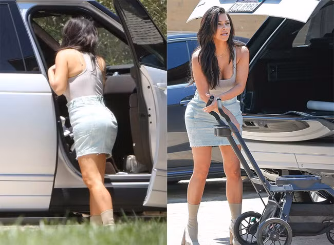 Muốn thân hình săn chắc và gọn gàng hơn, Kim Kardashian chỉ có cách là tập luyện chăm chỉ hơn nữa.