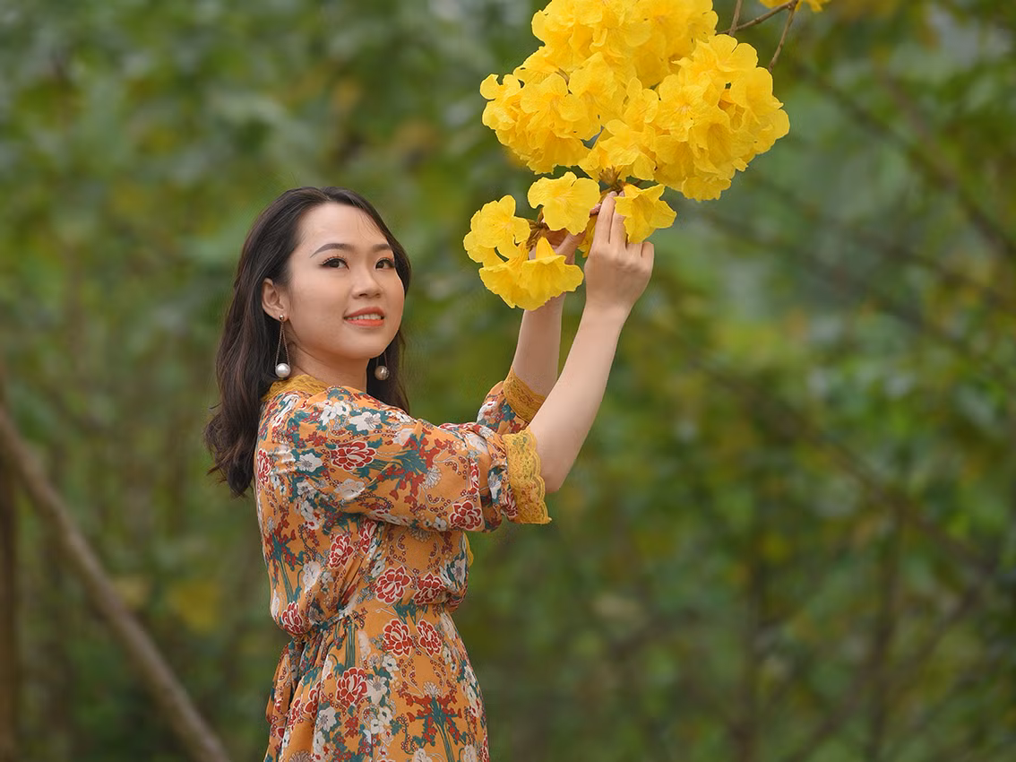 Có hình dáng giống chiếc chuông nên hoa Phong Linh còn được gọi là hoa chuông vàng.