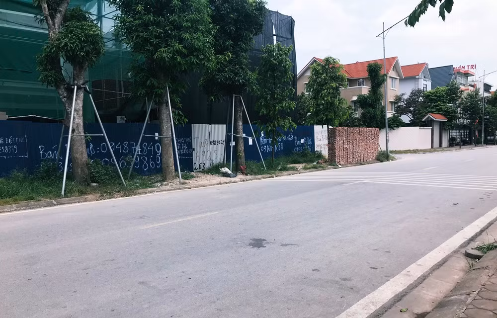 Nhiều cây xanh lớn được trồng xung quanh phía bên ngoài công trình vi phạm, phá vỡ quy hoạch này.