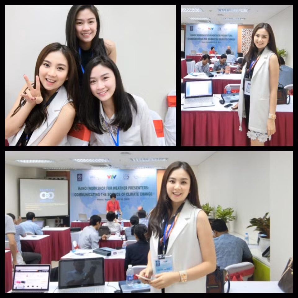 Nhiều khoảnh khắc trong lúc tác nghiệp tại vùng bão lũ, hay trong hậu trường những chương trình truyền hình của Mai Ngọc cũng được khán giả trẻ rất quan tâm.