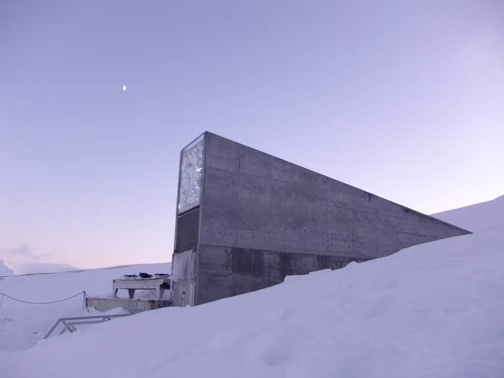 Hầm hạt giống chống tận thế ở Svalbard giống như một ngân hàng cây trồng khi lưu giữ đủ loại hạt giống ở các nước trên thế giới.