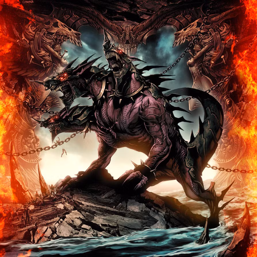 Trong đó, con chó ba đầu Cerberus của thần Hades làm nhiệm vụ canh giữ cổng địa ngục không cho ai ra vào.