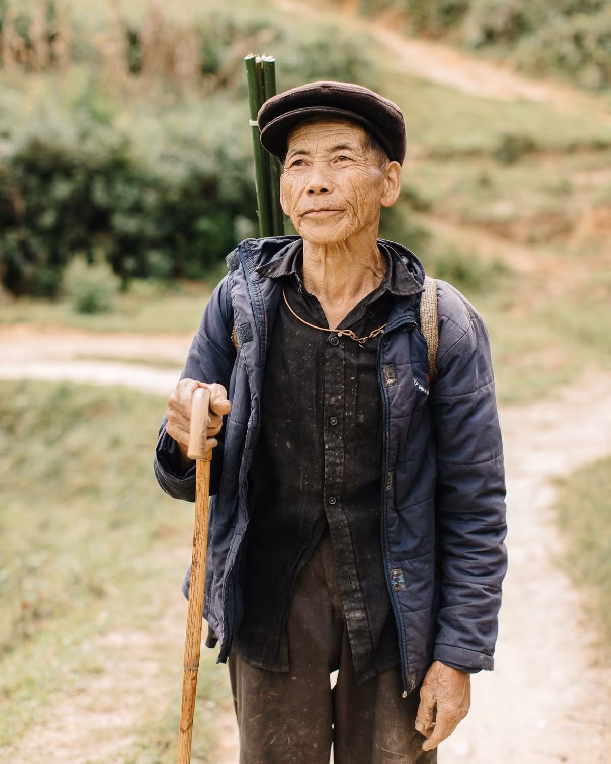 Ông Phúc Trần, người nông dân sống ở làng Sáng
