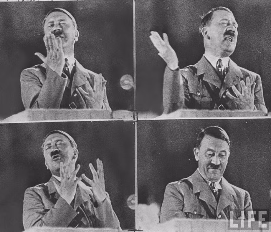 Những biểu cảm "độc" của trùm phát xít Hitler khi diễn thuyết.