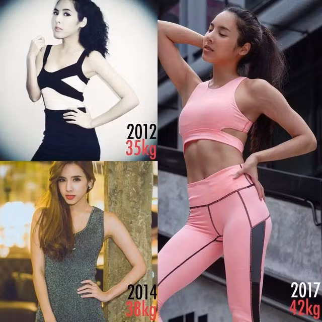 Với thân hình săn chắc, khoẻ khoắn hiện tại, không ai nghĩ người đẹp sinh năm 1987 từng gặp vấn đề về cân nặng. Thời điểm mới vào ngành giải trí, cô đã giảm cân không kiểm soát để có được vóc dáng thon gọn, mảnh mai hơn. Thậm chí, cân nặng của nữ diễn viên còn từng giảm xuống mức 35kg với body chỉ toàn da bọc xương.