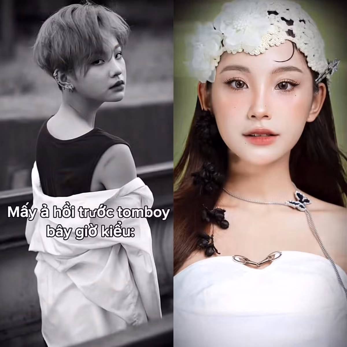 Tiktok là nơi sản sinh ra nhiều trend biến hình chất lượng, trong đó có những màn so sánh hình ảnh quá khứ - hiện tại ấn tượng. Mới đây, trend "tomboy hoàn lương" đang nổi đình đám mạng xã hội khiến nhiều người thích thú đu theo, nhưng cũng vấp phải không ít tranh cãi.