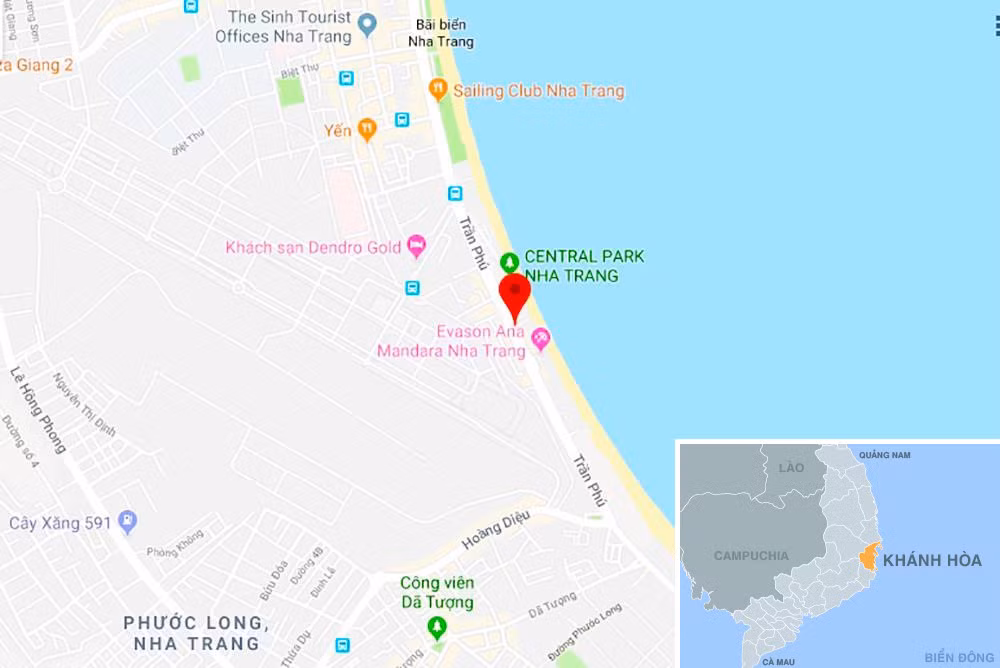 Đường Trần Phú ở Nha Trang. Ảnh: Google Maps.