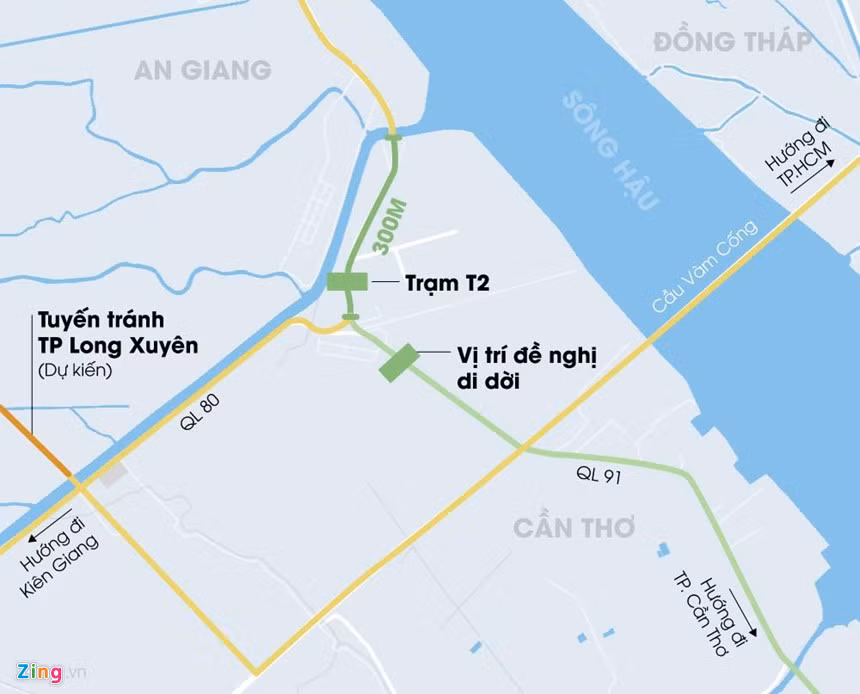 Vi sao Bo GTVT chap thuan dat tram T2 tai vi tri gay buc xuc?