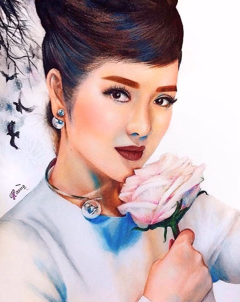 Đăng Hoàng cho biết, điều khó nhất trong mỗi bức tranh truyền thần đó là truyền tải cảm xúc của nhân vật. Các bức tranh được chàng trai hoàn thiện trong vòng 1 đến 2 tháng.