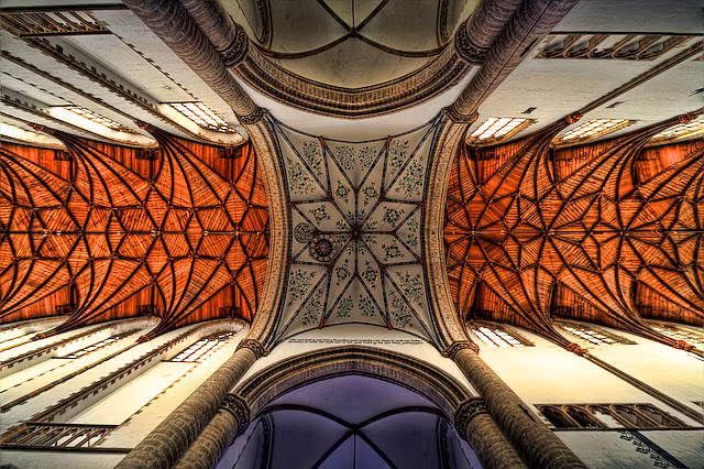 6. Vòm trần gỗ của nhà thờ Sant Bavokerk ở Haarlem, Hà Lan, có từ năm 1520.