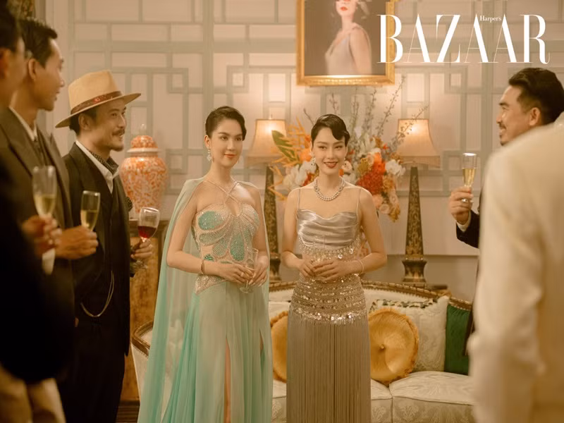 Bộ phim “Chị chị em em 2” lấy cảm hứng từ giai thoại hai đại mỹ nhân nổi tiếng nhất Sài thành thế kỷ trước là Ba Trà (Minh Hằng) và Tư Nhị (Ngọc Trinh). Ảnh: Bazaarvietnam