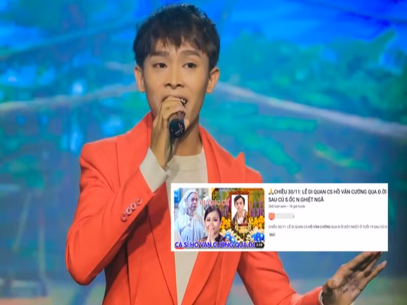 Mới đây, Hồ Văn Cường bị đồn qua đời ở tuổi 19. Cụ thể, hàng loạt kênh Youtube đăng tải clip cắt ghép để thêu dệt nên câu chuyện độc địa về nam ca sĩ. Fan của Hồ Văn Cường yêu cầu các chủ kênh Youtube này gỡ bỏ clip câu view. Ảnh: Saostar