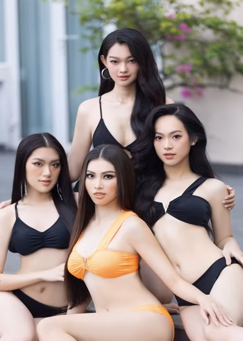 Dù là những gương mặt rất mới thế nhưng hình thể lẫn thần thái của top 3 Người đẹp biển không hề lép vế khi đứng cạnh đàn chị.