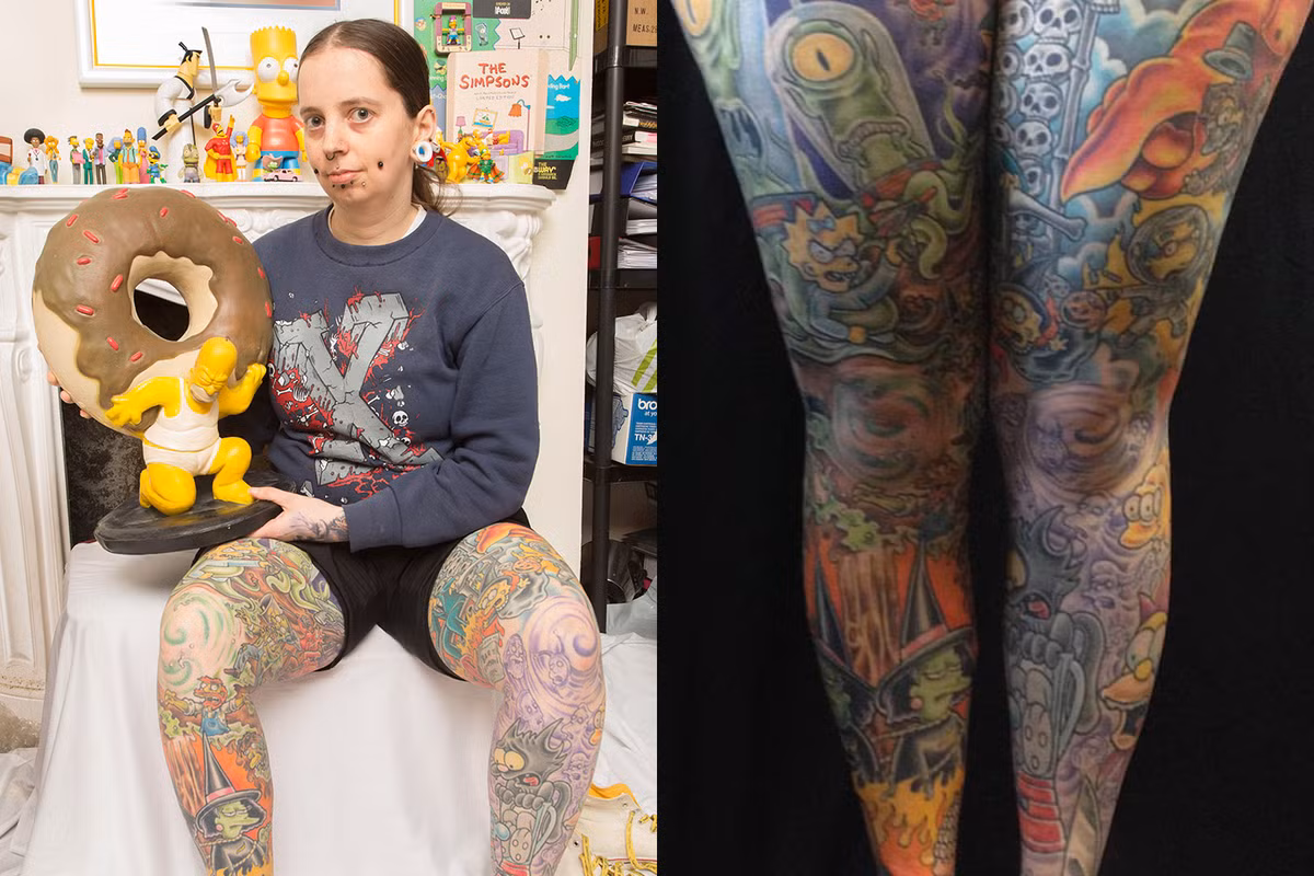 Cô còn tiết lộ, tương lai mình sẽ còn xăm gia đình Simpsons lên những chỗ nào con hở trên cơ thể.