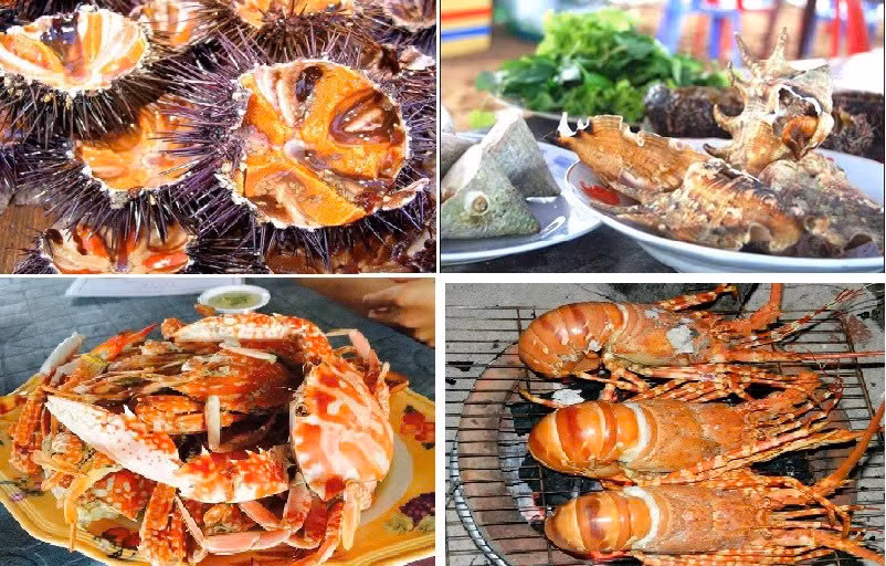 Không chỉ đẹp về cảnh sắc, Vĩnh Hy còn chinh phục lòng người bằng những món hải sản tươi ngon. Tôm hùm, cá mú, mực nang, hàu đá… được chế biến ngay tại bè nổi, mang hương vị mặn mòi của biển cả.