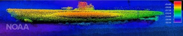 Phat hoang khi tau ngam U-boat nam cach bo bien My 60km