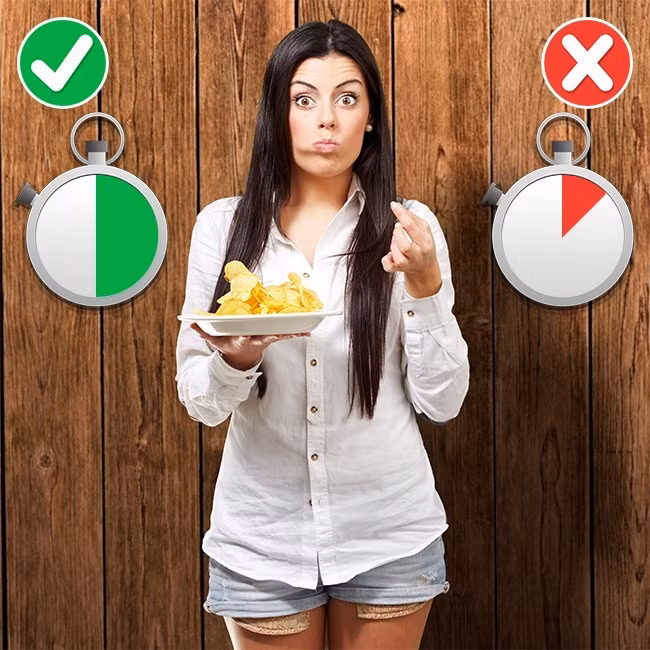 9. Nhai kỹ tất cả mọi thứ: Các nghiên cứu chỉ ra rằng nhai từng miếng thức ăn ít nhất 32 lần giúp chúng ta hấp thu thức ăn tốt hơn, no lâu hơn và cũng làm giảm đáng kể sự thèm ăn. Đây cũng là một bí quyết giảm cân bạn nên thử. Ảnh: Depositphotos.