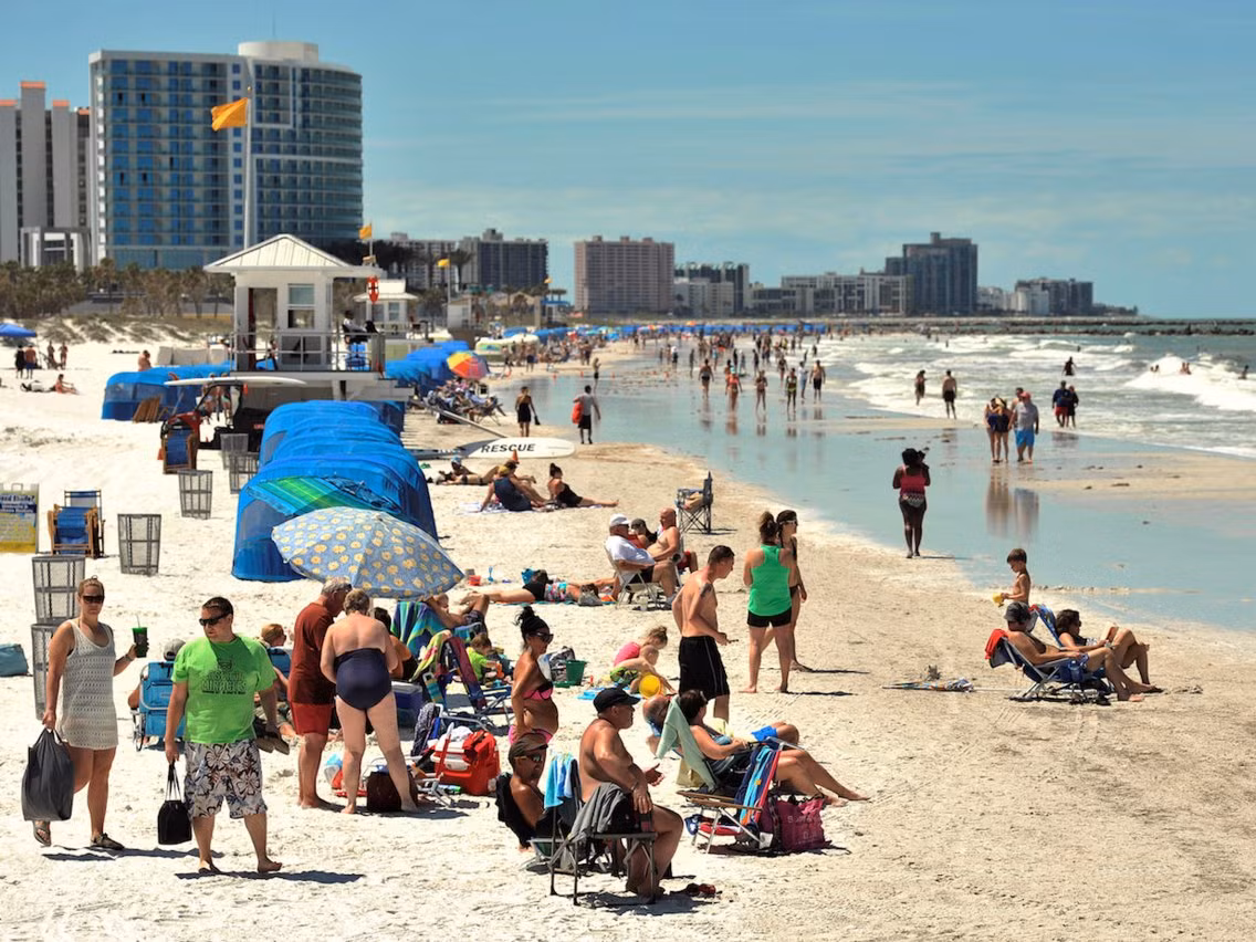 Tuy nhiên, đây mới chính là thực tế tại bãi biển Clearwater.