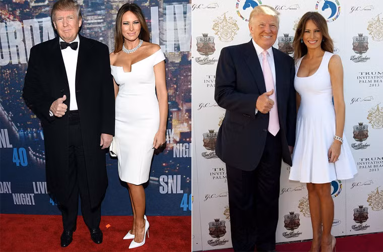 Tổng thống Mỹ vừa đắc cử Donald Trump đã cầu hôn người vợ thứ ba, người mẫu Melania vào năm 2004 và ngày 22/1/2005 họ kết hôn ở Florida.