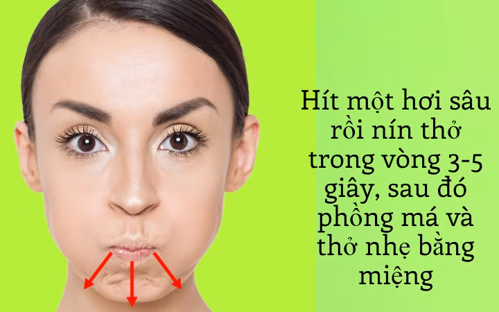 7. Động tác phồng má