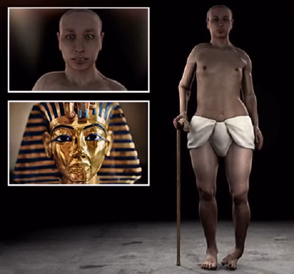 Kết quả kiểm tra cho thấy Vua Tutankhamun một chân khoèo, hàm răng hô và vòng hông lớn như phụ nữ. Trong đó, một chiếc chân khoèo khiến ông hoàng Ai Cập không thể đứng thẳng mà không có những cây gậy chống hay sự giúp đỡ của người hầu.