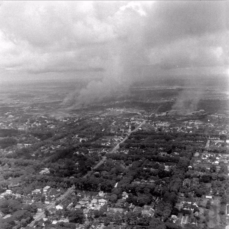 Khu vực trung tâm Sài Gòn với đường Hai Bà Trưng ở giữa, tháng 10/1945.