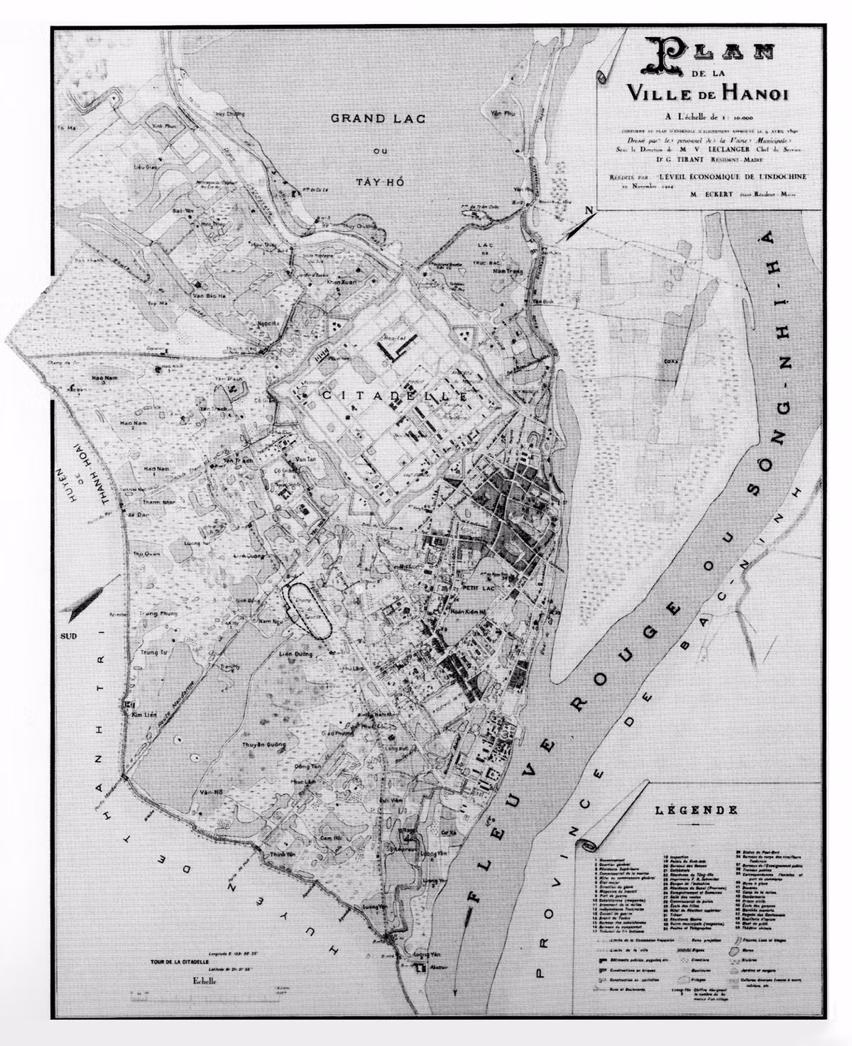 Bản đồ Hà Nội năm 1890.