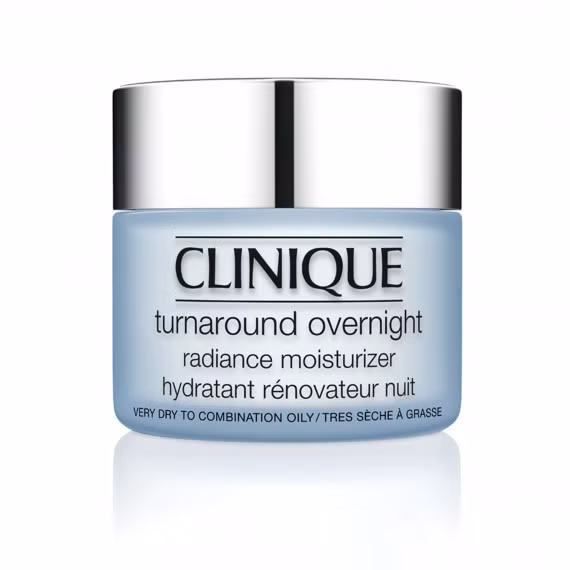Clinique Turnaround Overnight Radiance Moisturizer. Chấm đều kem lên mặt và massage 5 phút trước khi ngả đầu lên gối để da được điều trị tốt nhất, những vết đốm đỏ, da đổi màu sẽ được xóa bỏ nhanh chóng. Bạn cũng sẽ thấy tác dụng đột phá của kem thể hiện ở sự: mịn màng, thu nhỏ lỗ chân lông, điều tiết dầu tốt, giúp “chữa lành” các nhược điểm trên da rất nhanh.