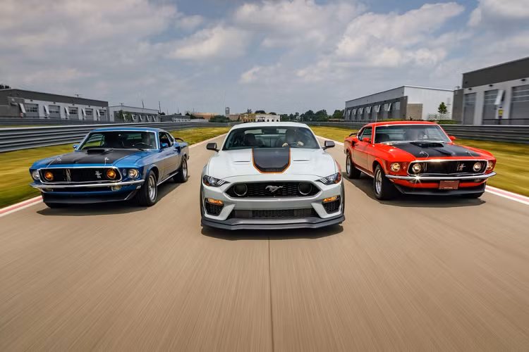 Mẫu xe Ford Mustang Mach 1 là phân khúc nằm giữa Mustang GT và phiên bản hiệu suất cao Mustang Shelby. Phiên bản trước từng xuất hiện trong bộ phim về điệp viên James Bond 007 "Diamonds Are Forever" vào năm 1971. Phiên bản mới nhất sử dụng khối động cơ hút khí tự nhiên V8 dung tích 5.0L, sản sinh công suất 480 mã lực. Ngoài ra, Mach 1 còn nhận được nâng cấp từ Ford Performance với nhiều chi tiết sử dụng chung với phiên bản Shelby GT350 và Shelby GT500.