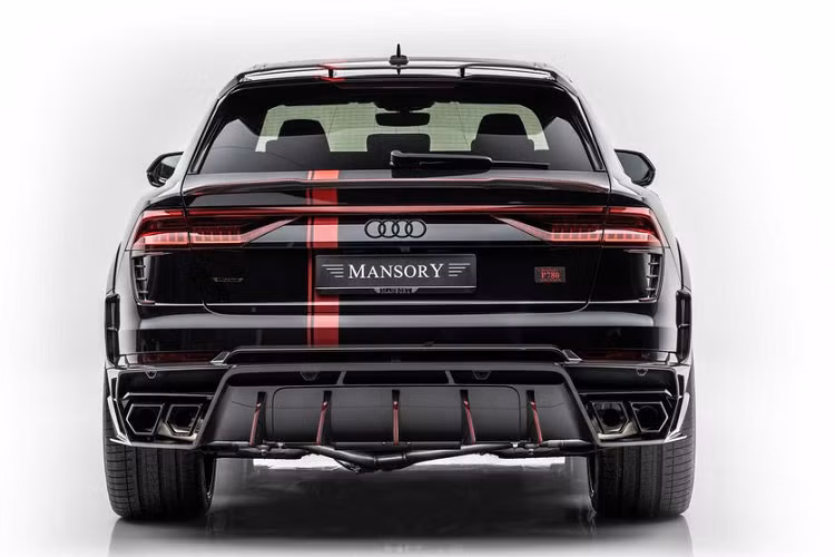 Sức mạnh mới đã biến chiếc SUV Audi RS Q8 mới trở thành "quái thú", có thể tăng tốc từ 0 - 100 km/h chỉ trong 3,3 giây, nhanh hơn 0,5 giây so với RS Q8 thông thường và tốc độ tối đa đạt mức 320 km/h, trong khi tiêu chuẩn là 305 km/h. Để có được những con số ấn tượng trên, Mansory đã tinh chỉnh lại hệ thống ống xả và ECU của xe.