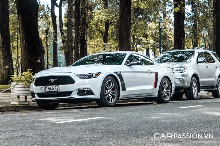 Mẫu xe cơ bắp Ford Mustang EcoBoost sử dụng động cơ I4, dung tích 2,3 lít tăng áp với công suất cực đại 310 mã lực ở tua máy 5.500 vòng/phút và mô-men xoắn cực đại 475 Nm ở tua máy 3.000 vòng/phút. Với sức mạnh này, chiếc coupe thể thao có giá dưới 2 tỷ đồng dễ dàng qua mặt các đối thủ của nó tại Việt Nam như Mini Cooper S John Cooper Works, Audi TT hay thậm chí là mẫu xe cơ bắp đồng hương Chevrolet Camaro bản động cơ thấp.