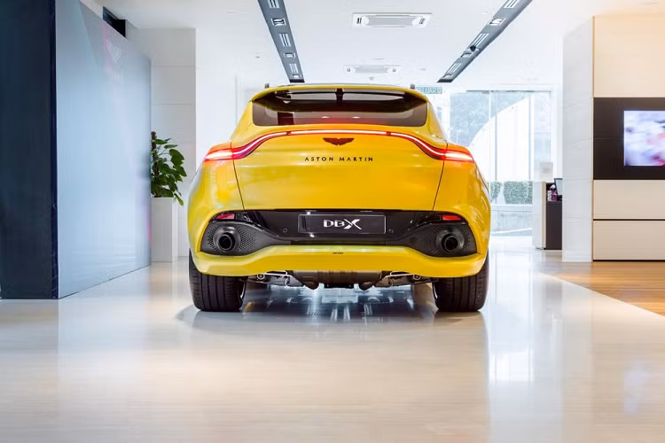 Điều thú vị là Aston Martin DBX 2021 mới không dùng hộp số tự động ZF 8 cấp như hai người anh em Vantage hay DB11. Thay vào đó, xe được trang bị hộp số tự động 9G-tronic 9 cấp do Mercedes-Benz cung cấp, truyền sức mạnh trực tiếp xuống cả 4 bánh. Ngoài ra, Aston Martin DBX 2020 còn có khóa vi sai điện tử ở cầu sau. Theo Aston Martin, hệ dẫn động 4 bánh 4WD và hệ thống treo của DBX 2020 là do hãng tự phát triển, không dùng chung với Mercedes-Benz. Hệ thống treo có thể nâng lên 45 mm hoặc hạ xuống 50 mm.