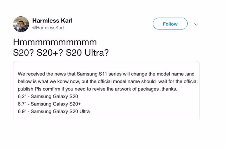 Thêm bằng chứng khẳng định Galaxy S11 mang tên gọi S20? - Hình 3 Them bang chung khang dinh Galaxy S11 mang ten goi S20?-Hinh-3
